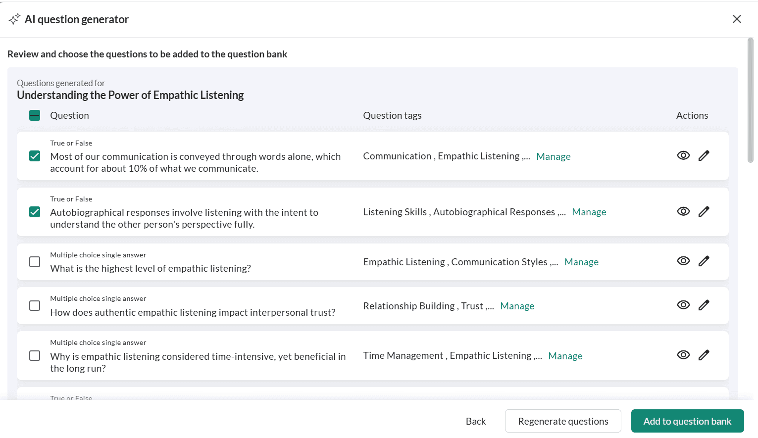 Generating questions with AI 3