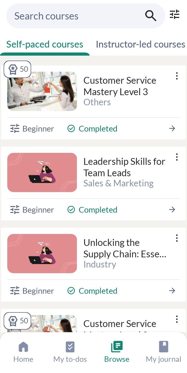 Ability to Browse and self enroll1