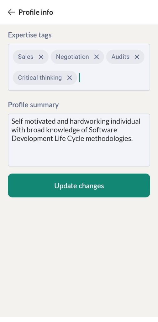 View and update profile 5