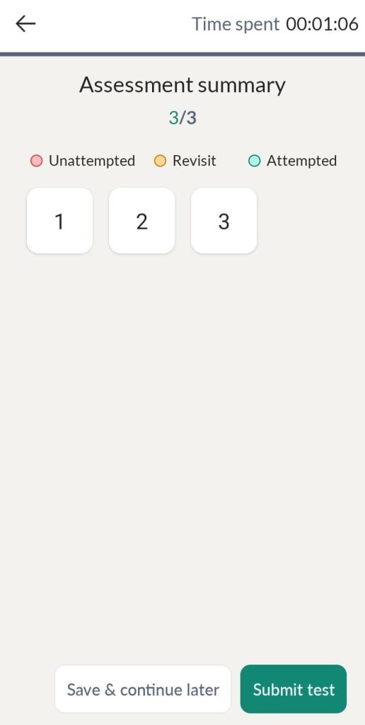 Take test and view result 4