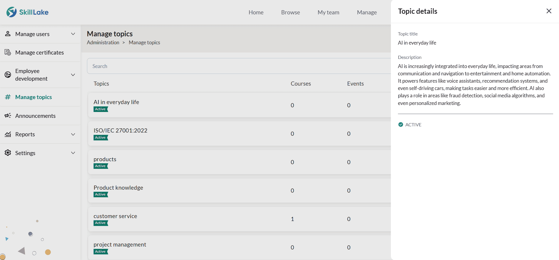 Manage topics 4