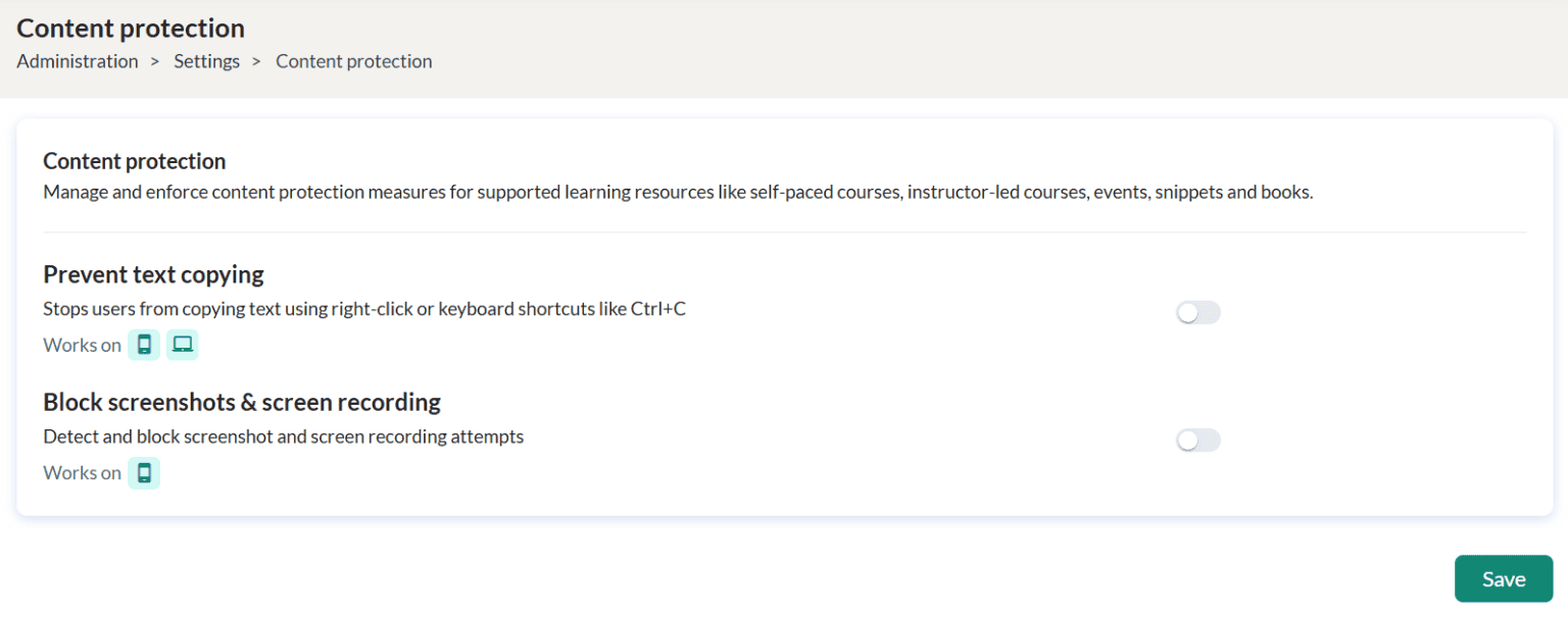 Enabling Content Protection - Skill Lake
