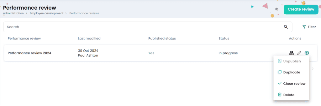 Creating Performance Review 11