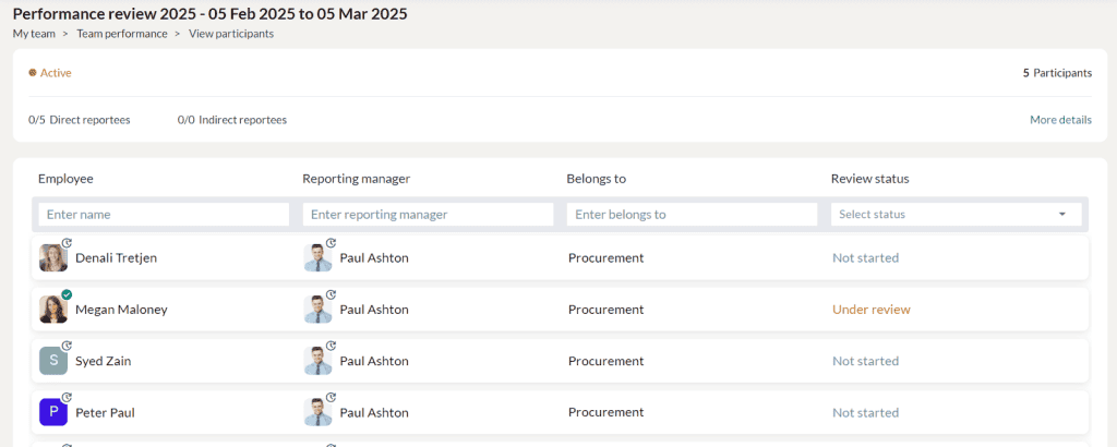 Creating Performance Review 18