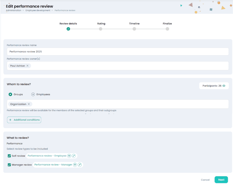 Creating and Managing Performance Review - Skill Lake