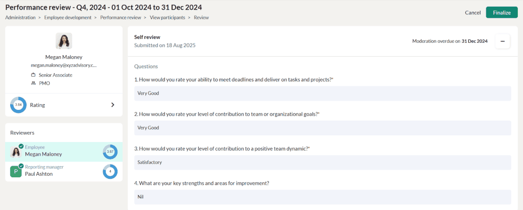Creating Performance Review 23