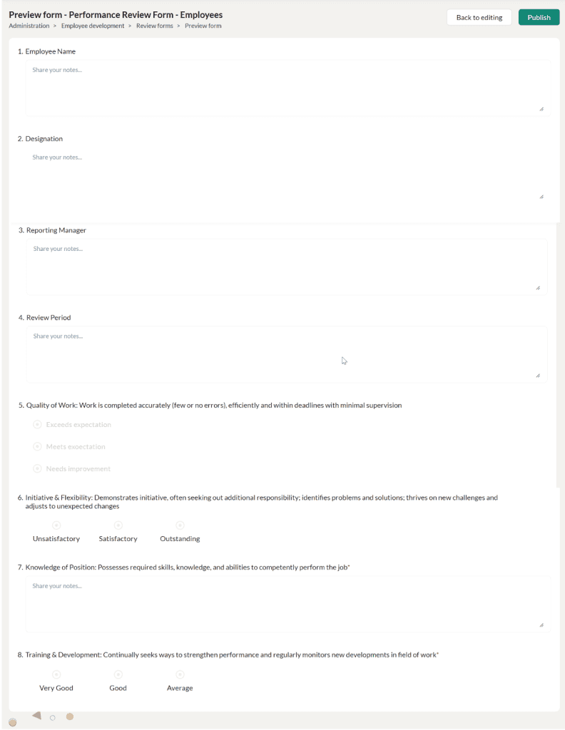 Review Form 5